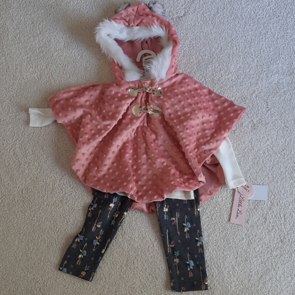 3 piece set with poncho